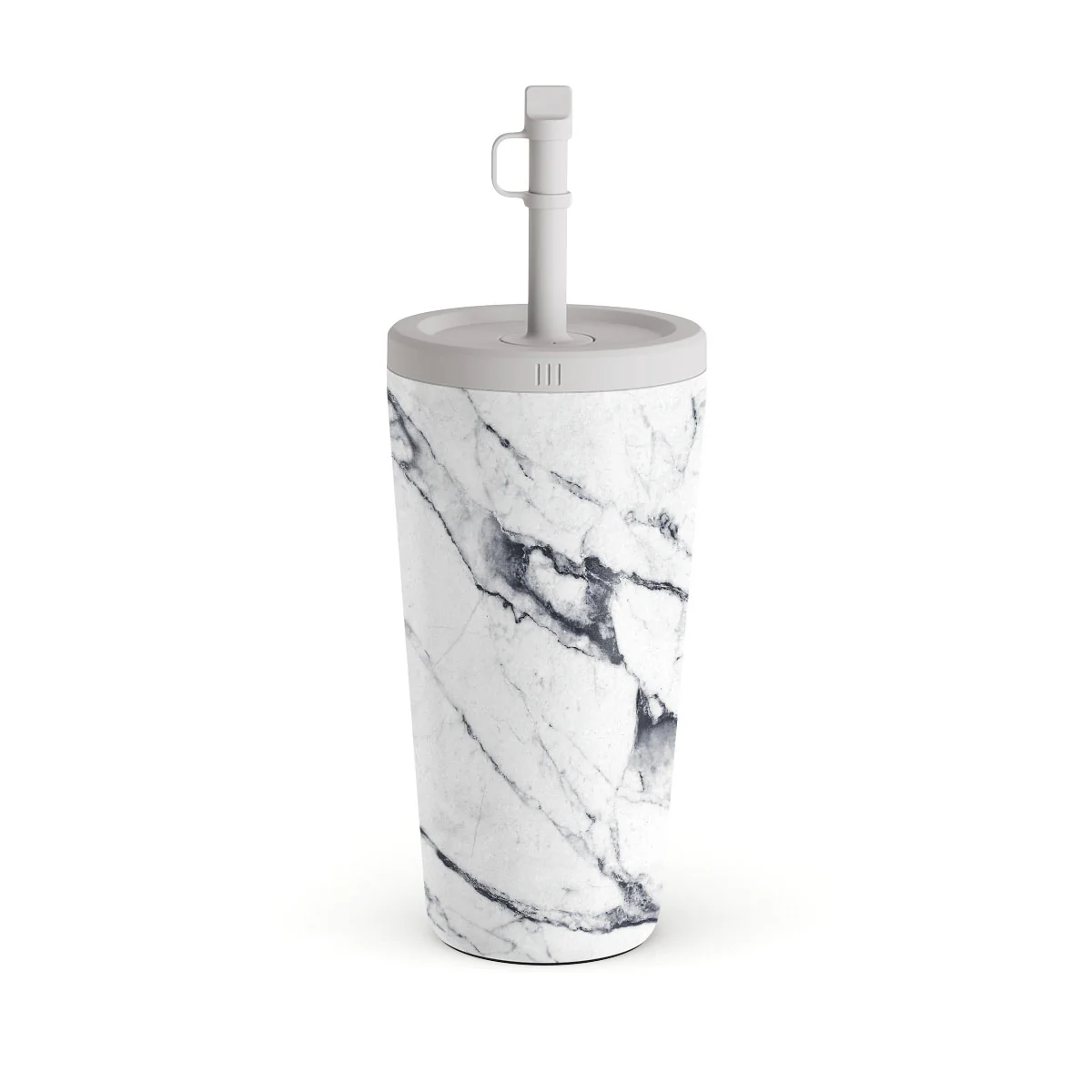 Satin White - Marble Travel Mug