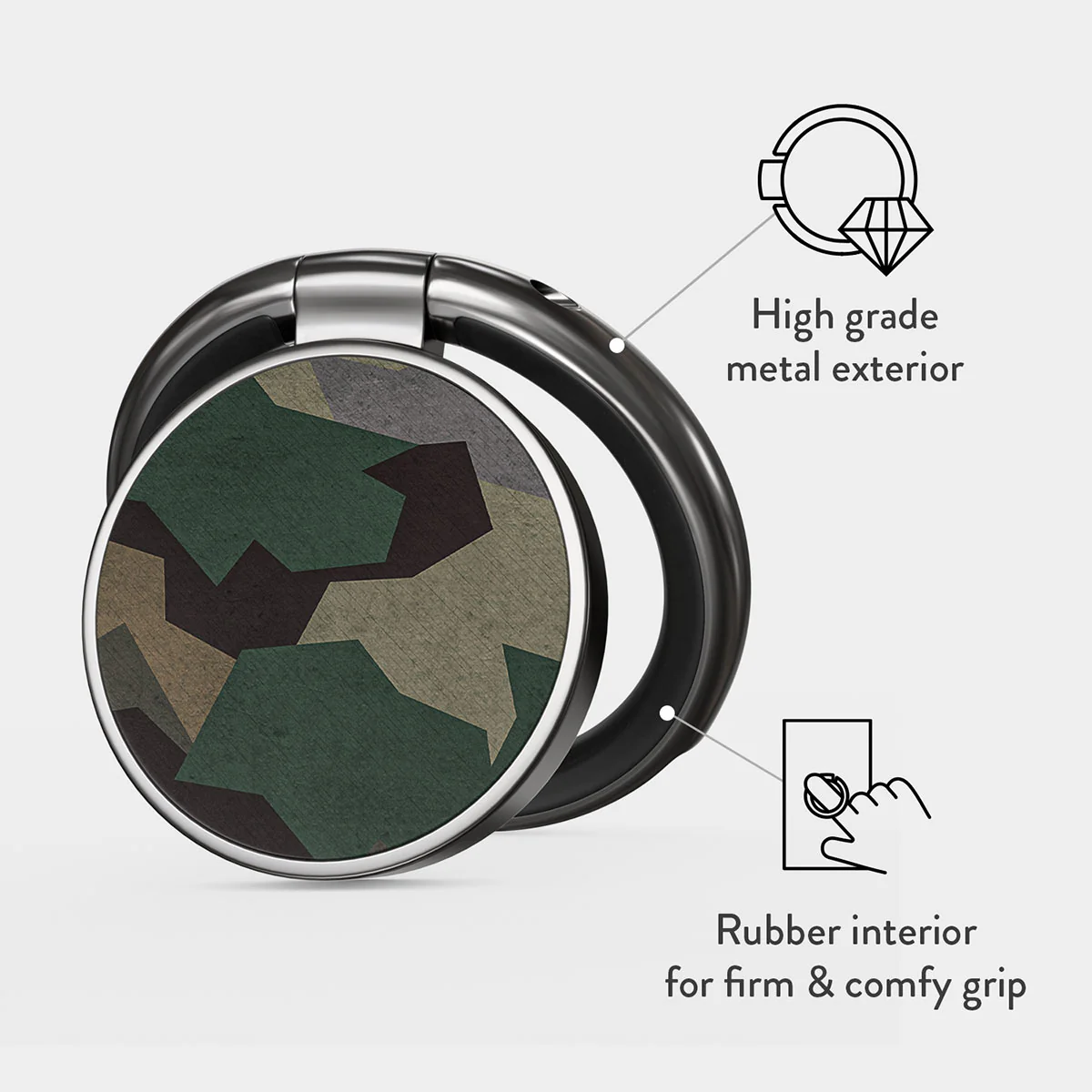 Tropical Green Camo - Adhesive Ring Holder