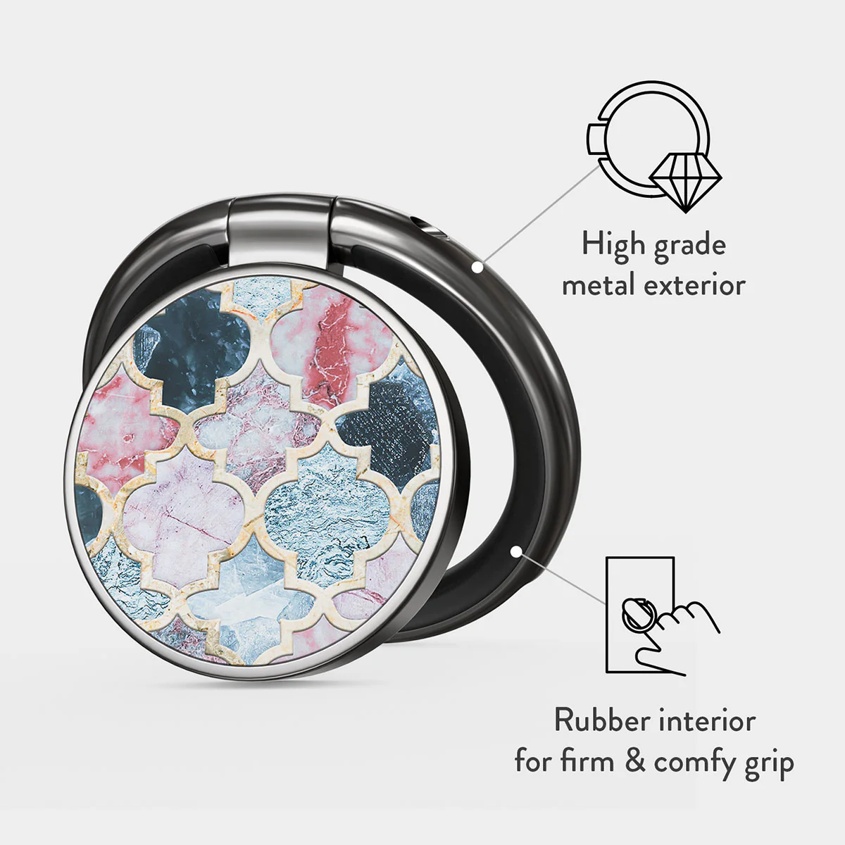 Pink Beach - Mosaic Adhesive Ring Holder