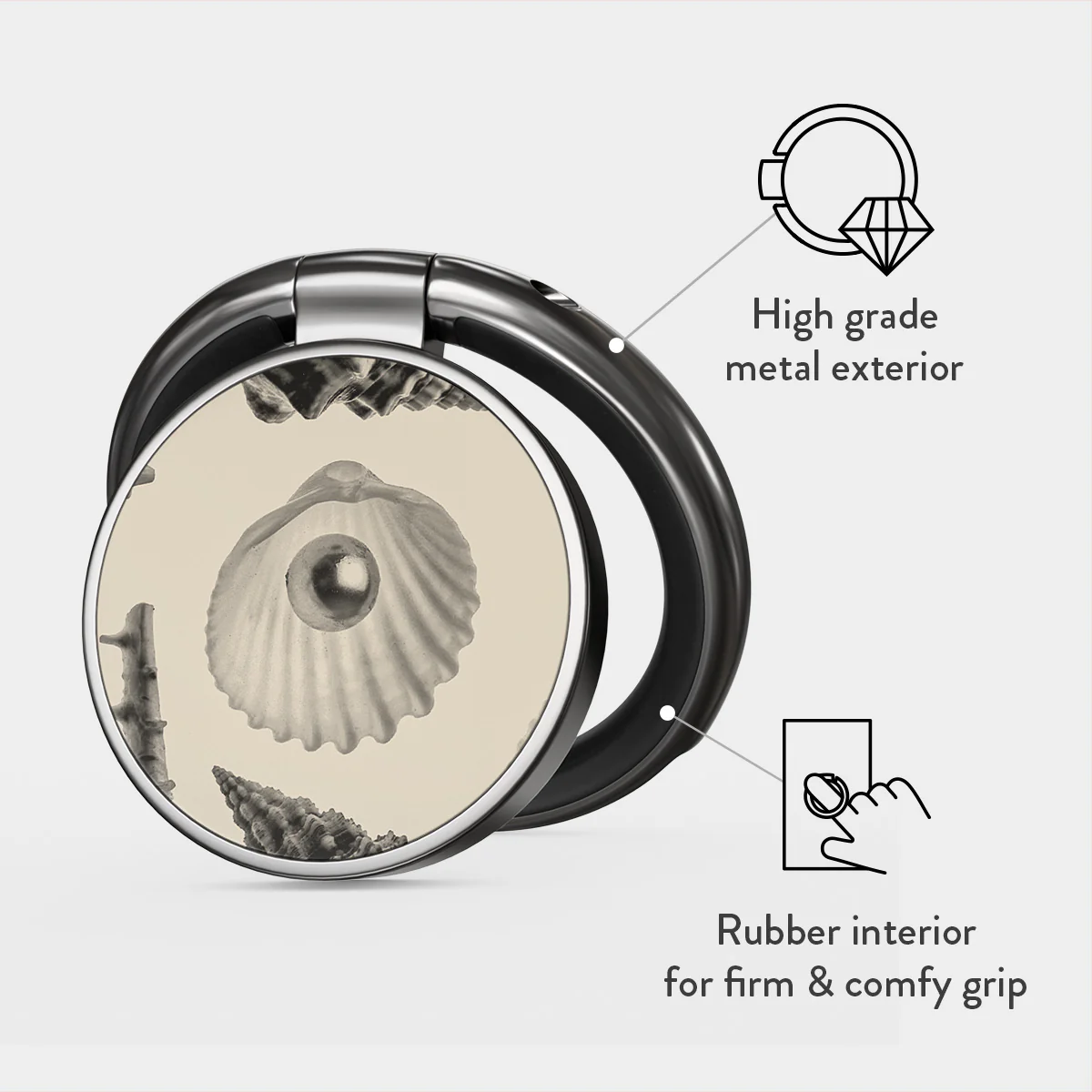 Shell Mosaic - Adhesive Ring Holder