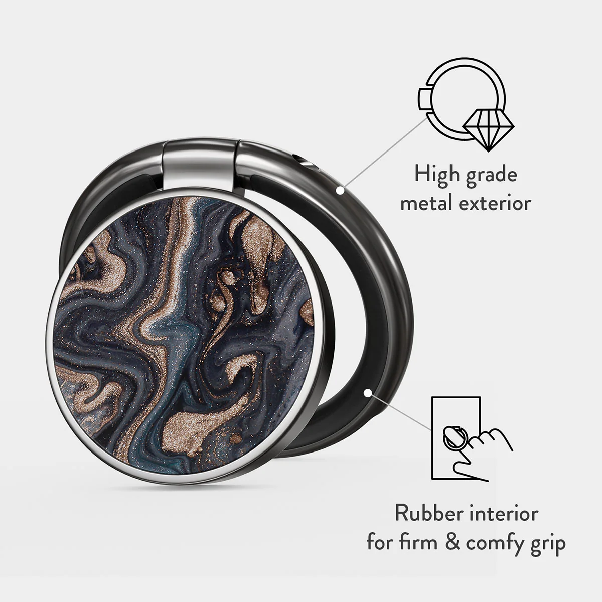 Enchanted Mirror - Marble Adhesive Ring Holder