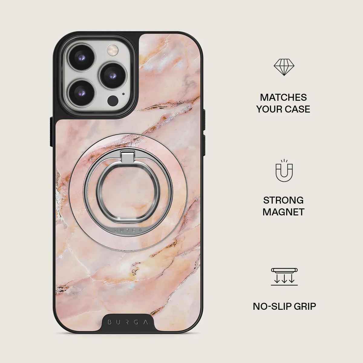 Morning Sunshine - Pastel Marble Magnetic Ring Holder