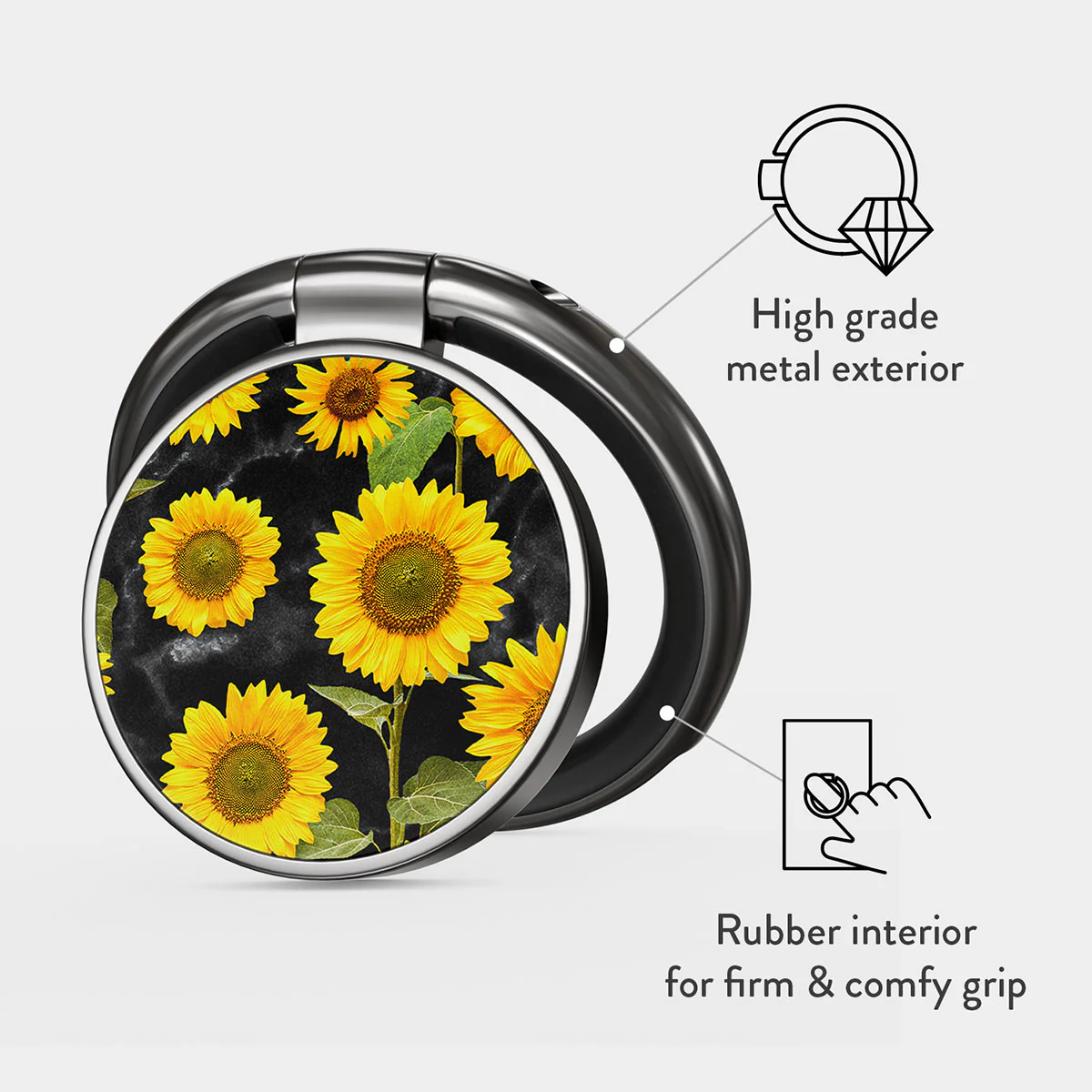 Sunflower Glimmer - Adhesive Ring Holder