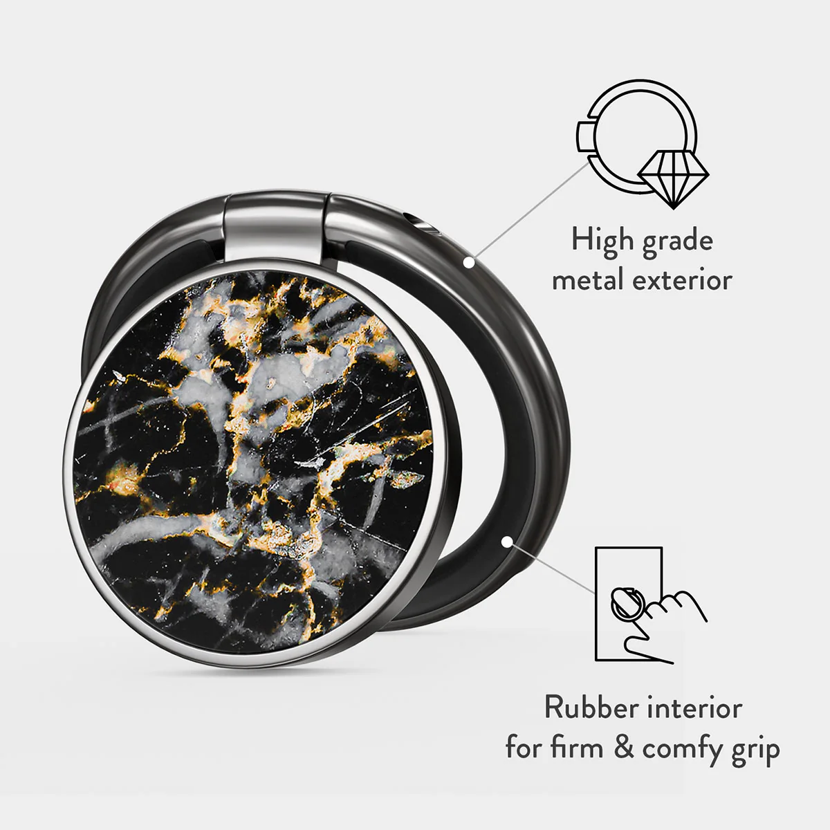 Make A Wish - Gold Marble Adhesive Ring Holder