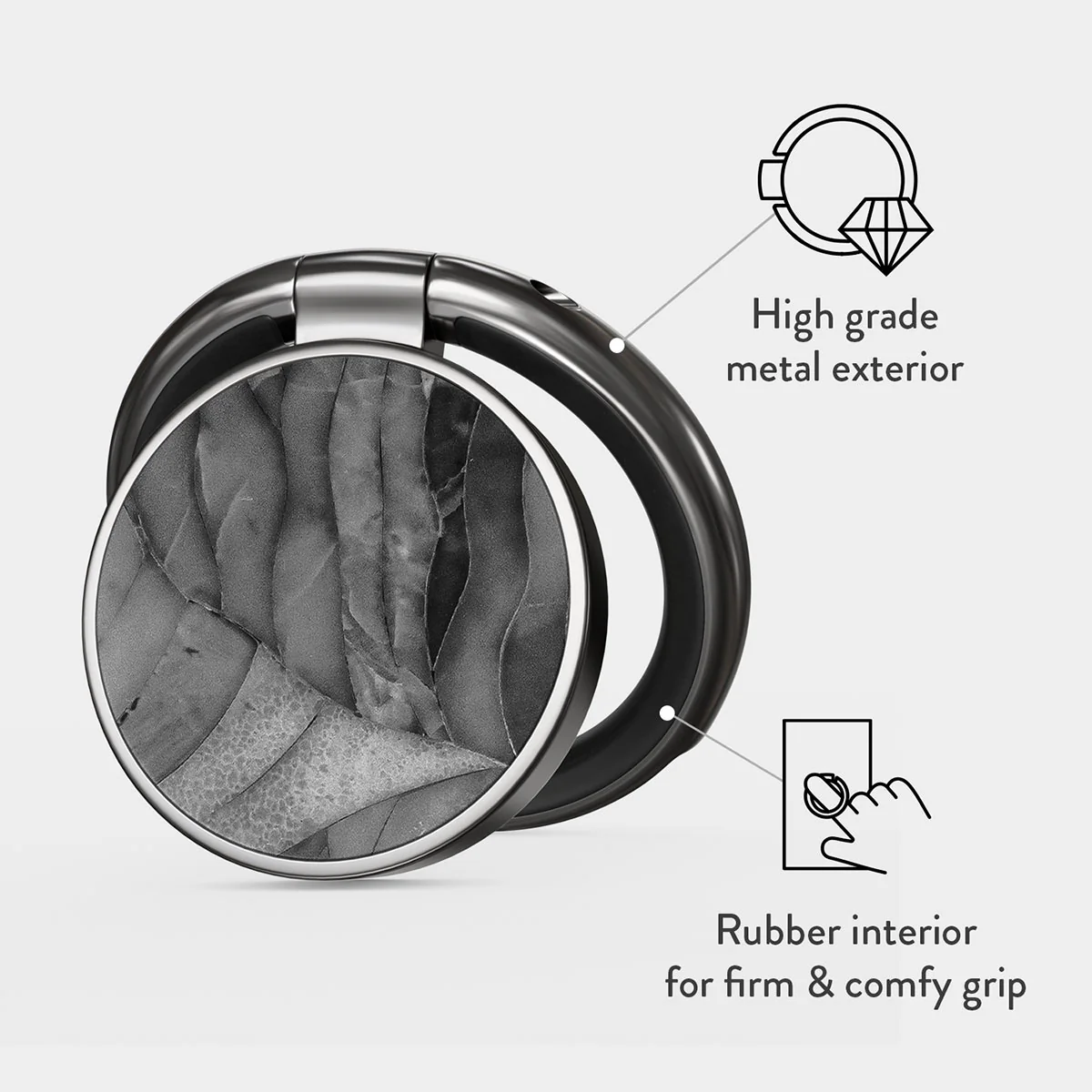 First Expedition - Gray Adhesive Ring Holder