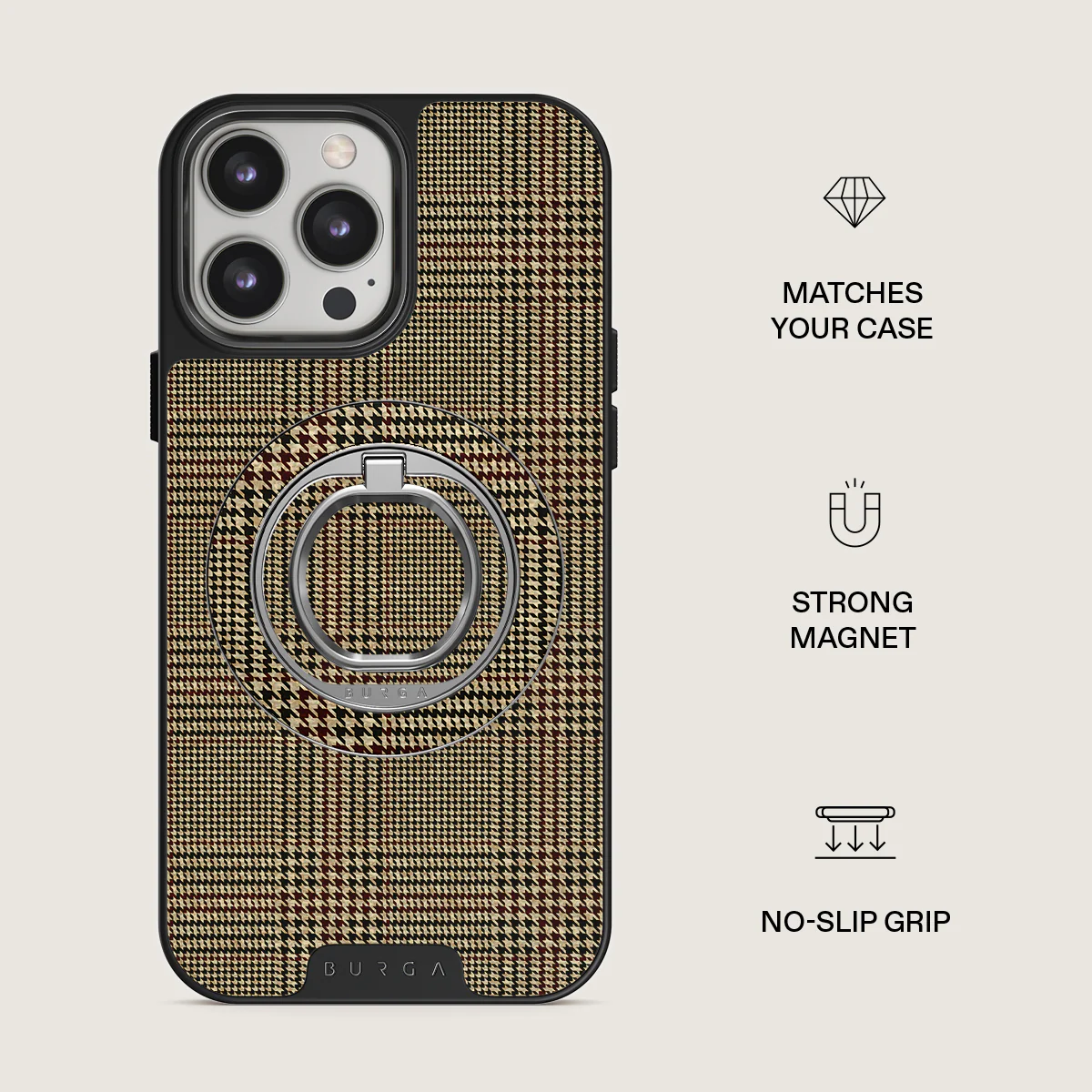 Favorite Coat - Plaid Magnetic Ring Holder