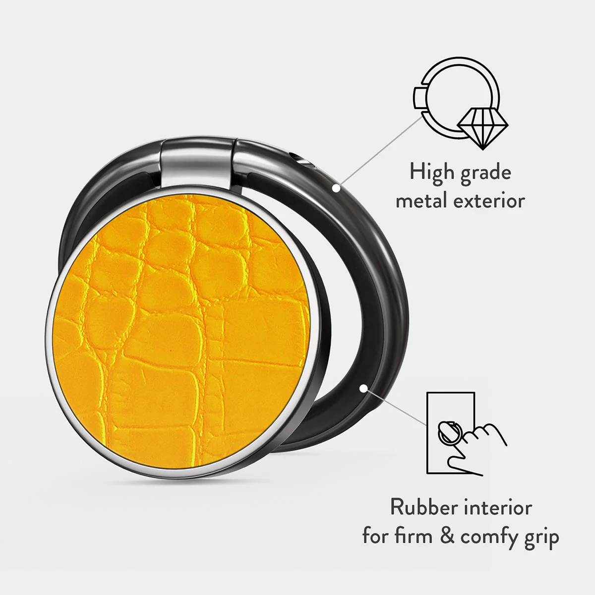 Canary Yellow - Snake Skin Adhesive Ring Holder