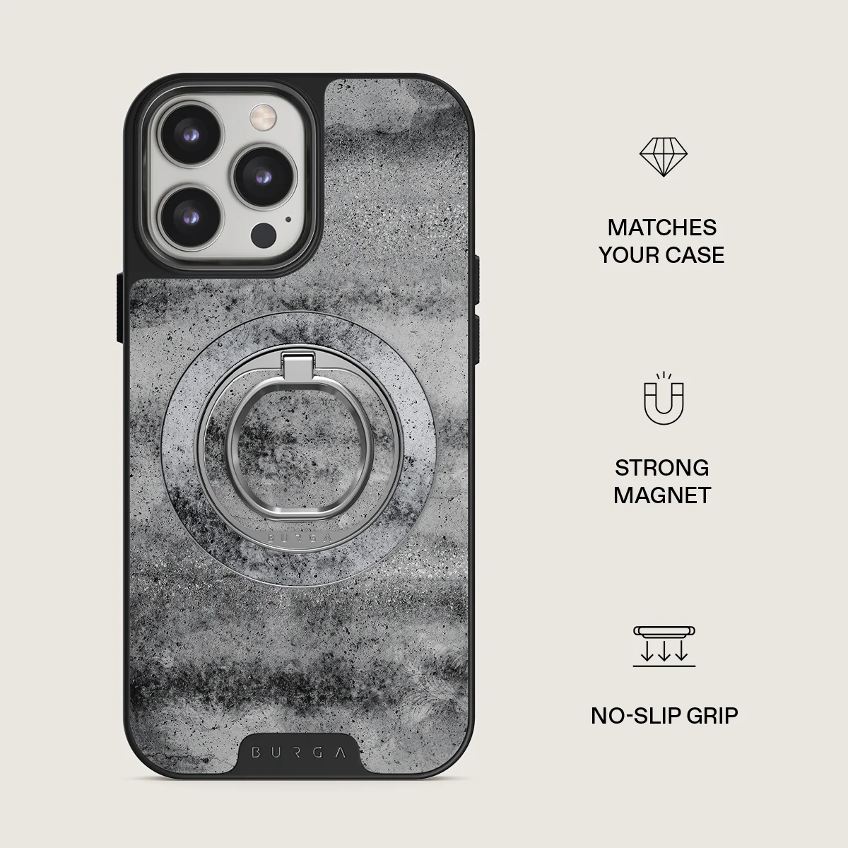 Concrete Jungle - Magnetic Ring Holder