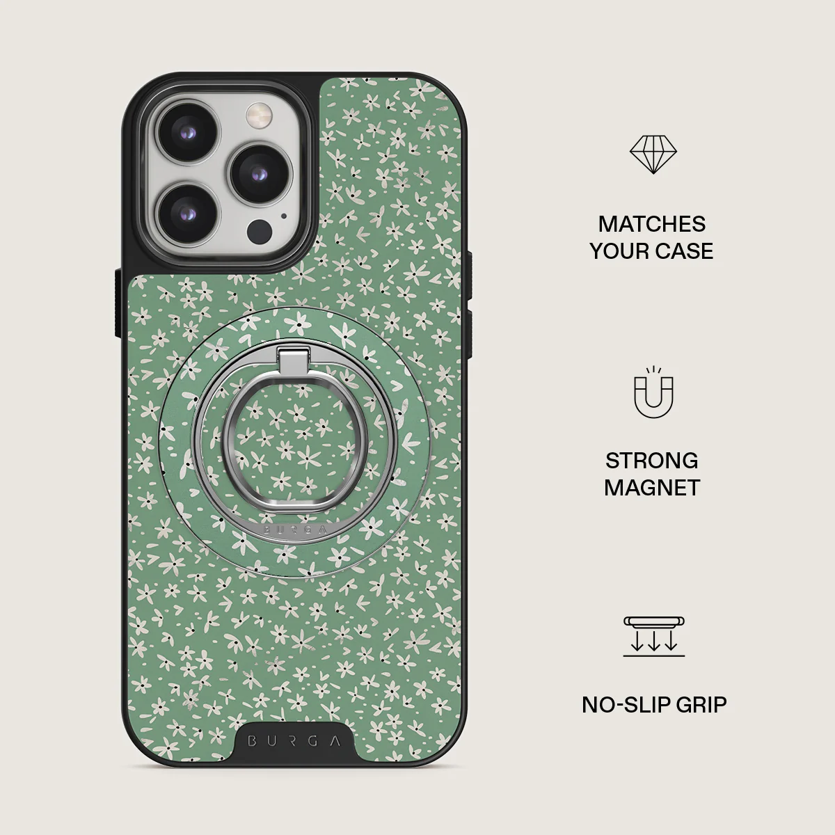 Lush Meadows - Floral Magnetic Ring Holder