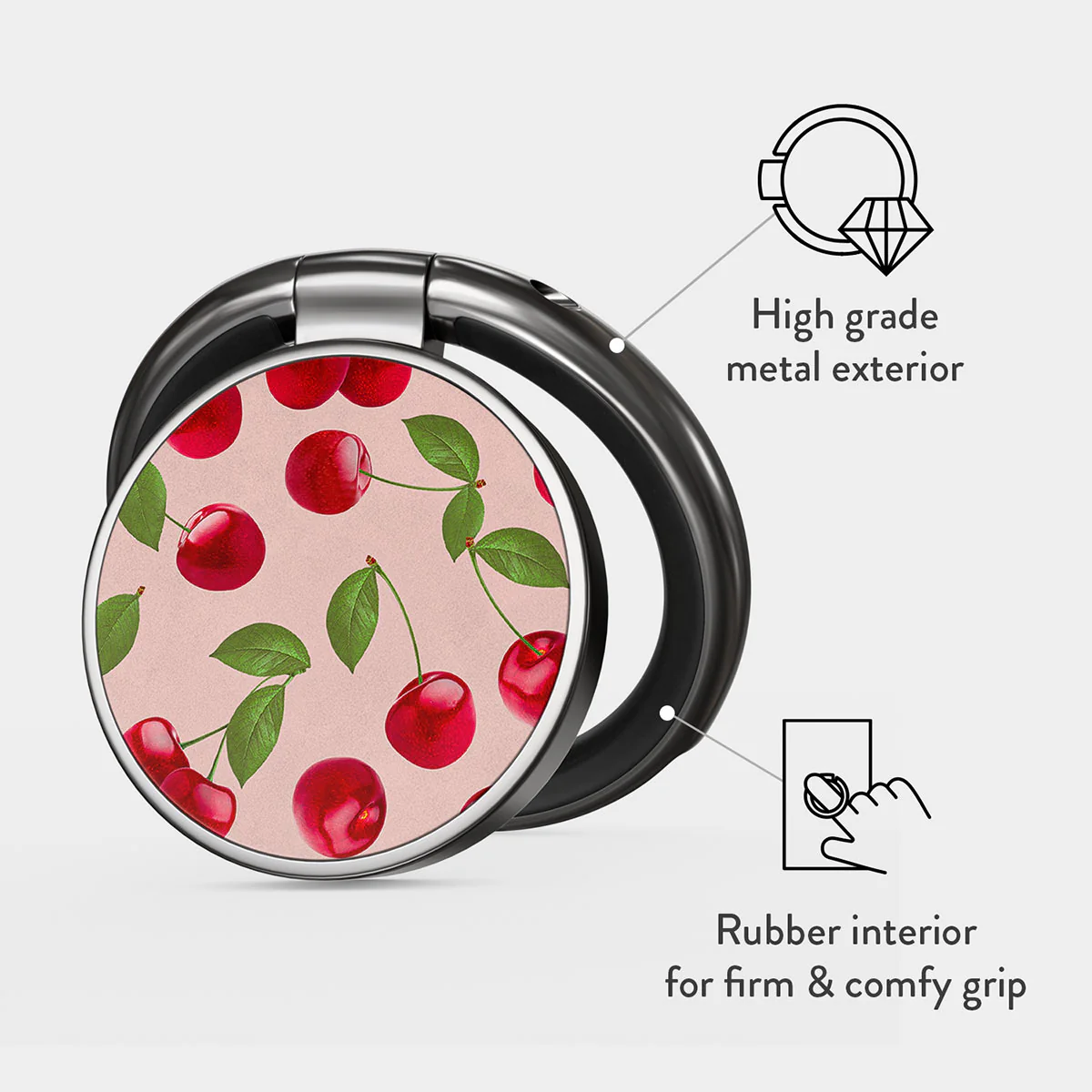 Afternoon Treat - Cherry Adhesive Ring Holder
