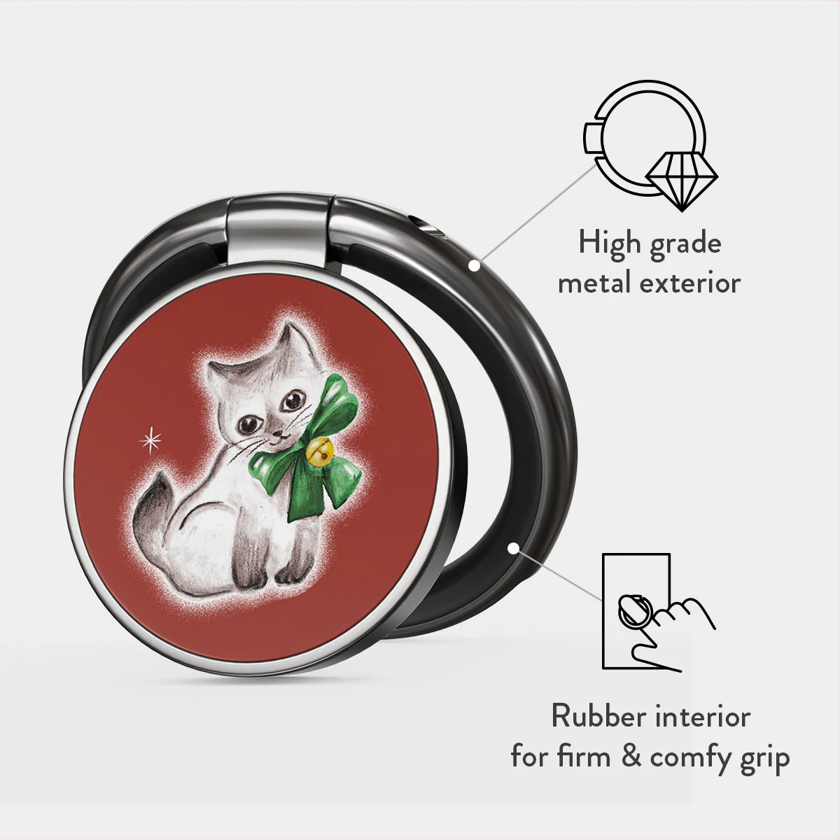 Merry Kitty - Adhesive Ring Holder