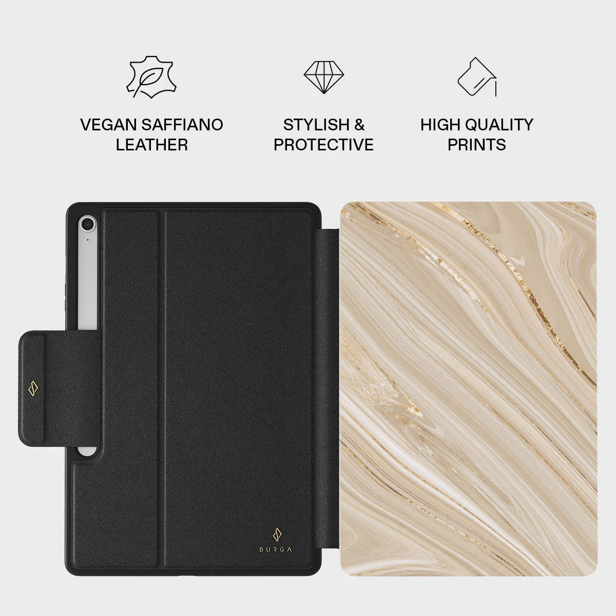 Full Glam - Beige Samsung Galaxy Tab S10+ FE Case