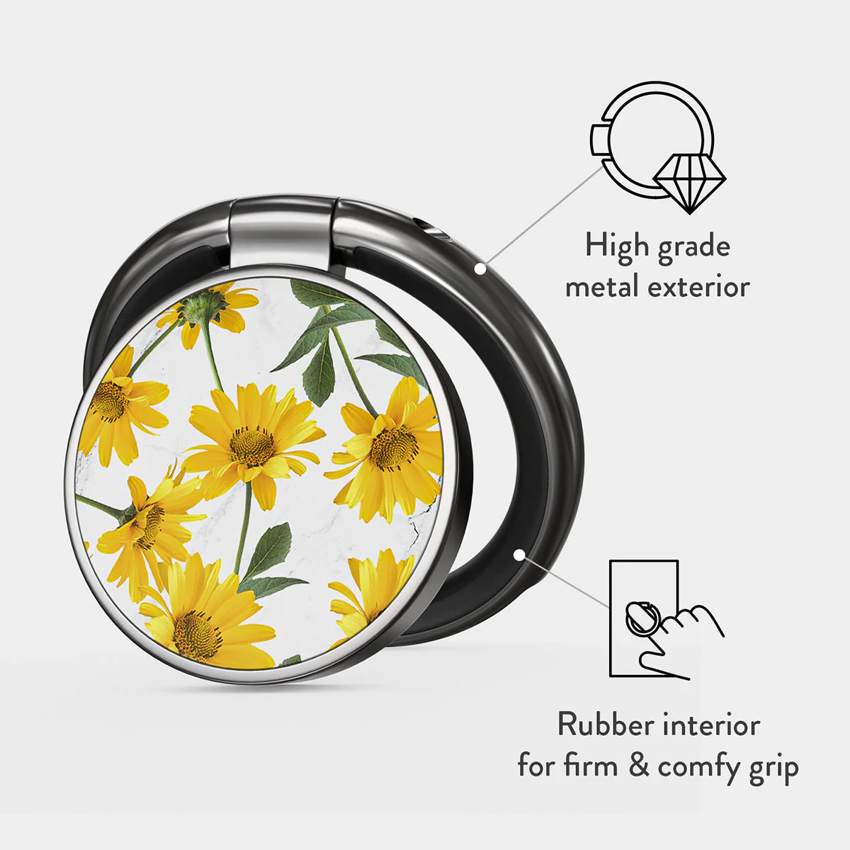 Summer Scent - Yellow Flower Adhesive Ring Holder