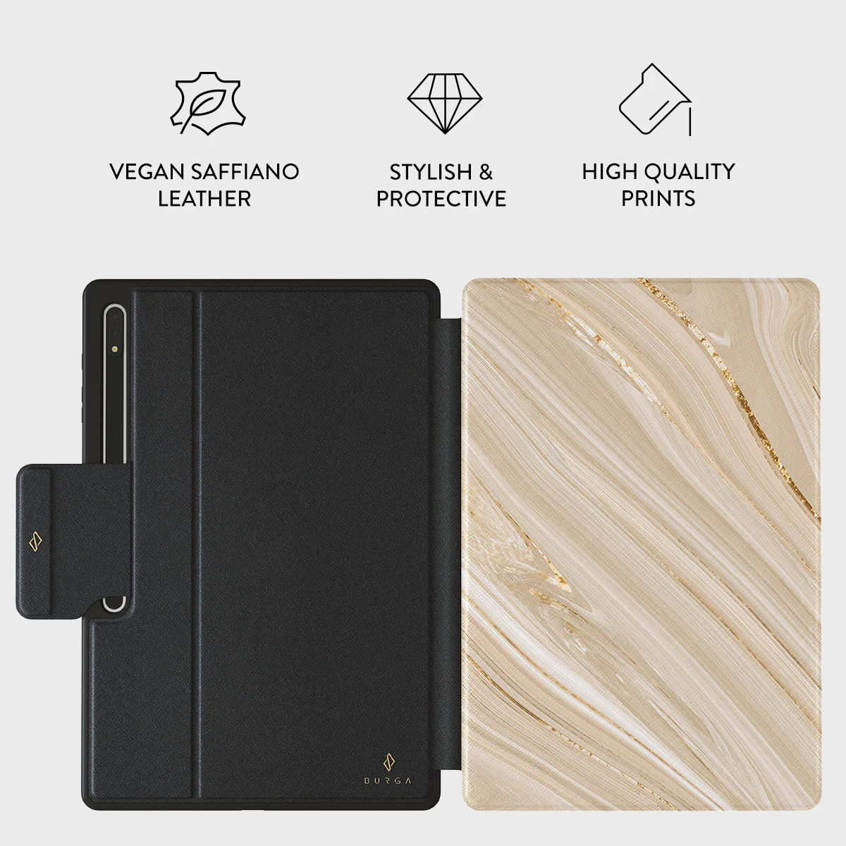 Full Glam - Beige Samsung Galaxy Tab S10 Ultra Case