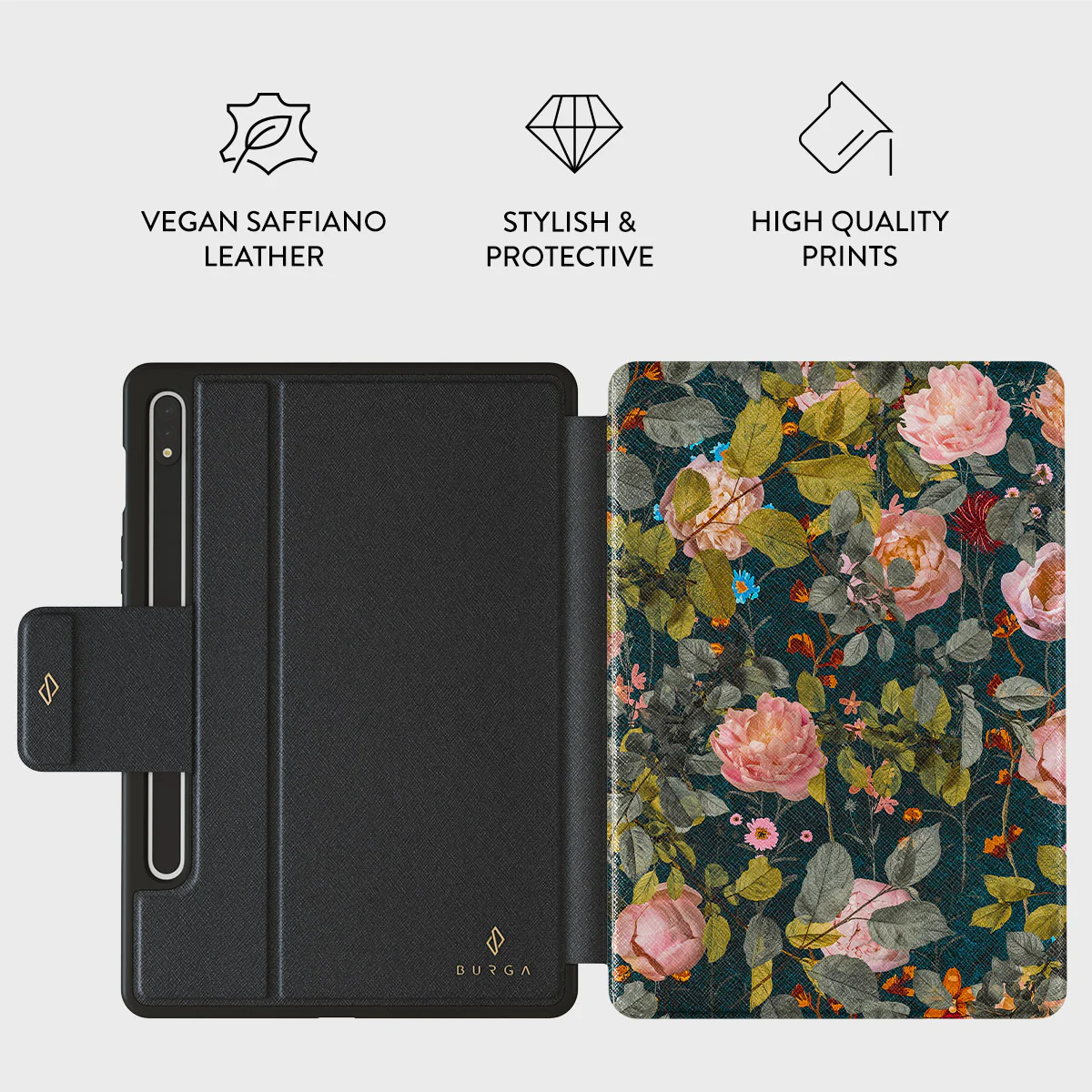 Bloomy Garden - Vintage Samsung Galaxy Tab S9+ Case