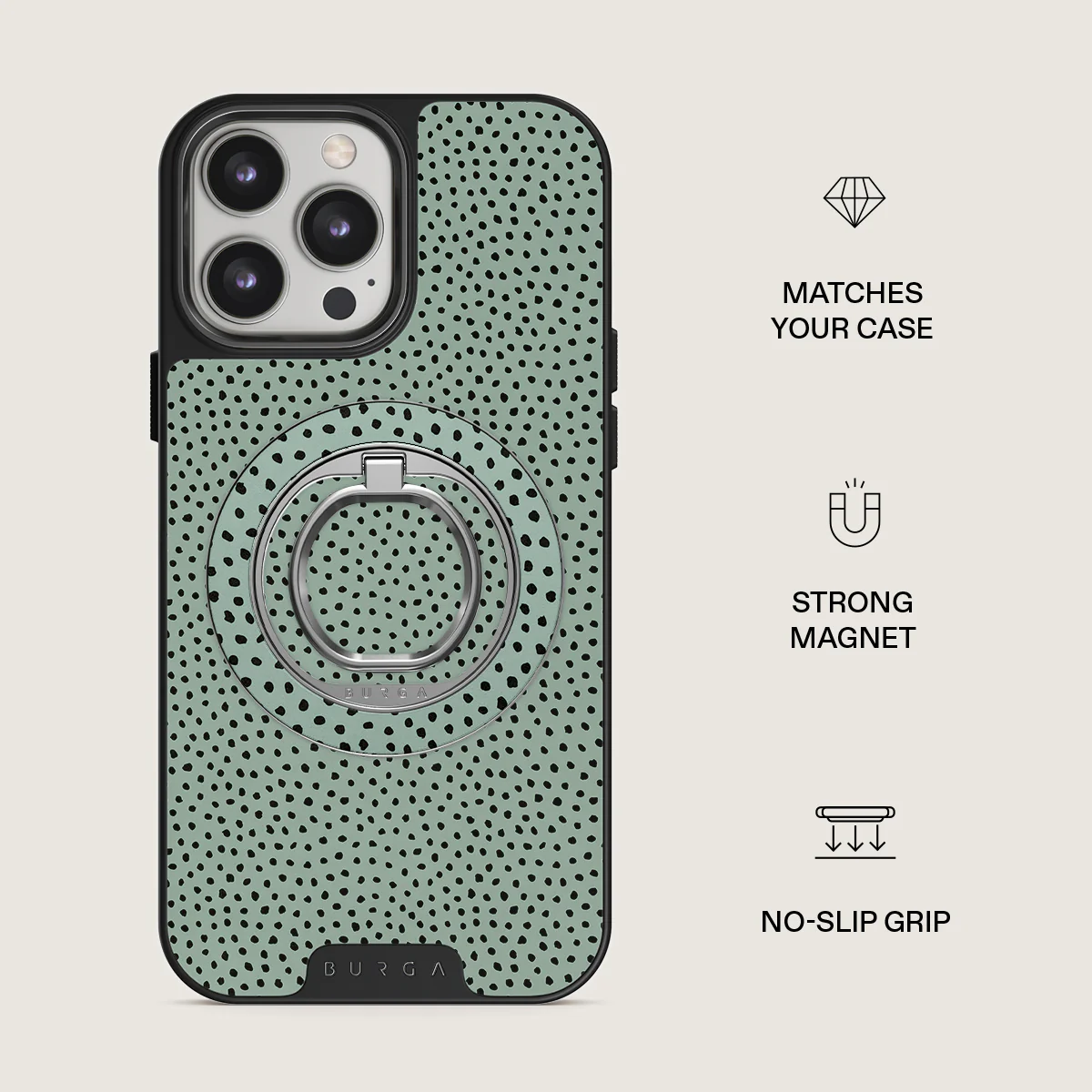 Mint Gelato - Dots Magnetic Ring Holder