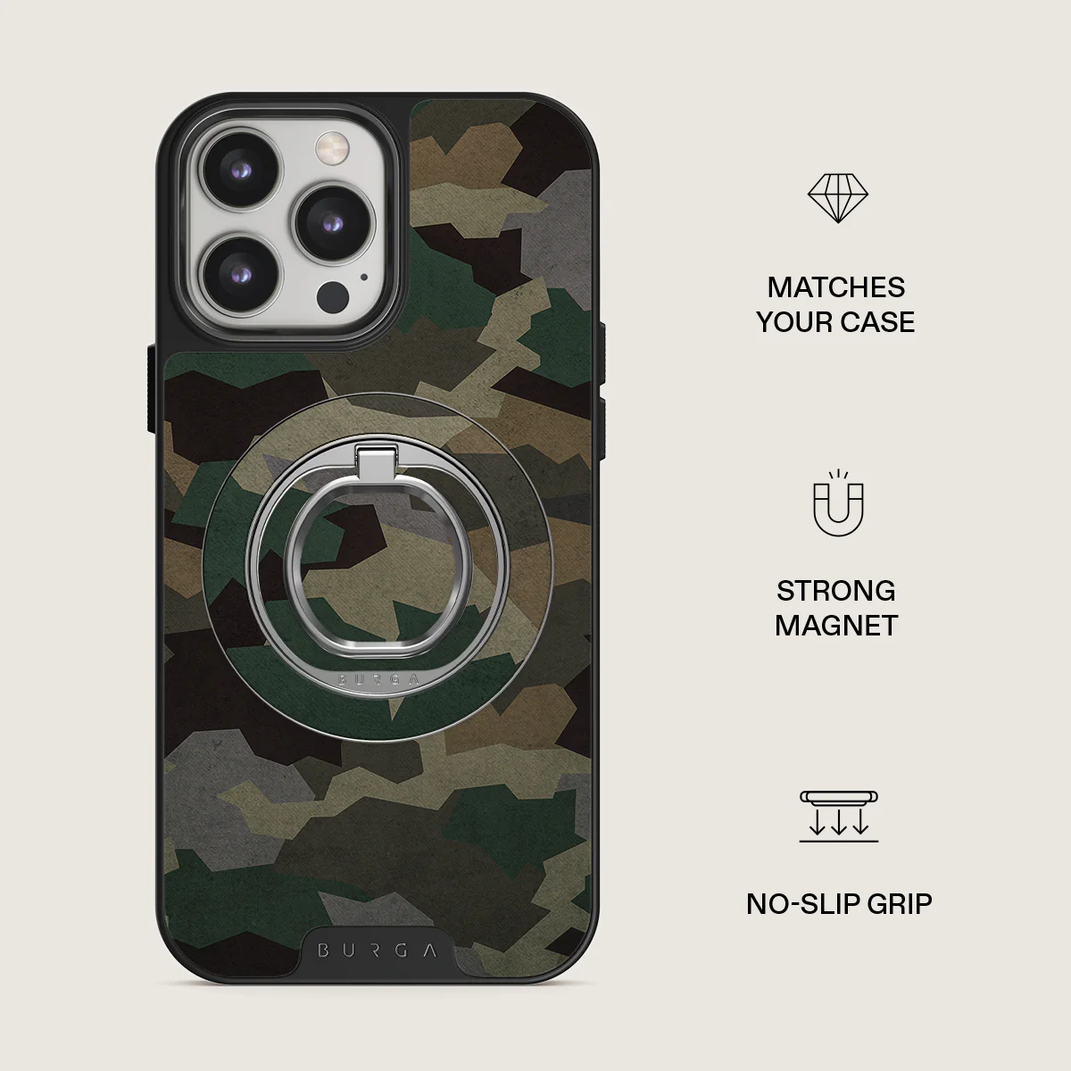 Tropical Green Camo - Magnetic Ring Holder