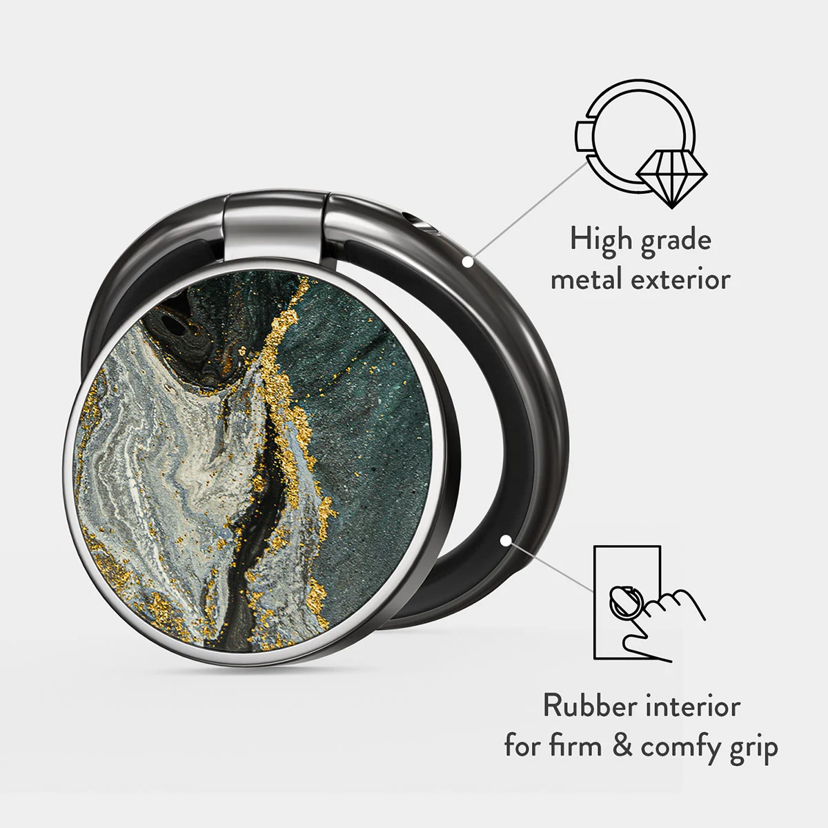 Northern Lights - Marble Adhesive Ring Holder