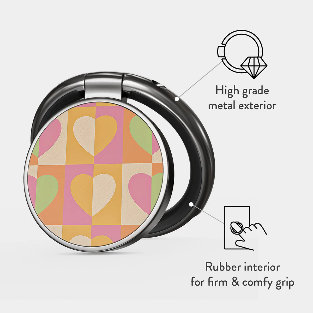 Summer Love - Heart Adhesive Ring Holder