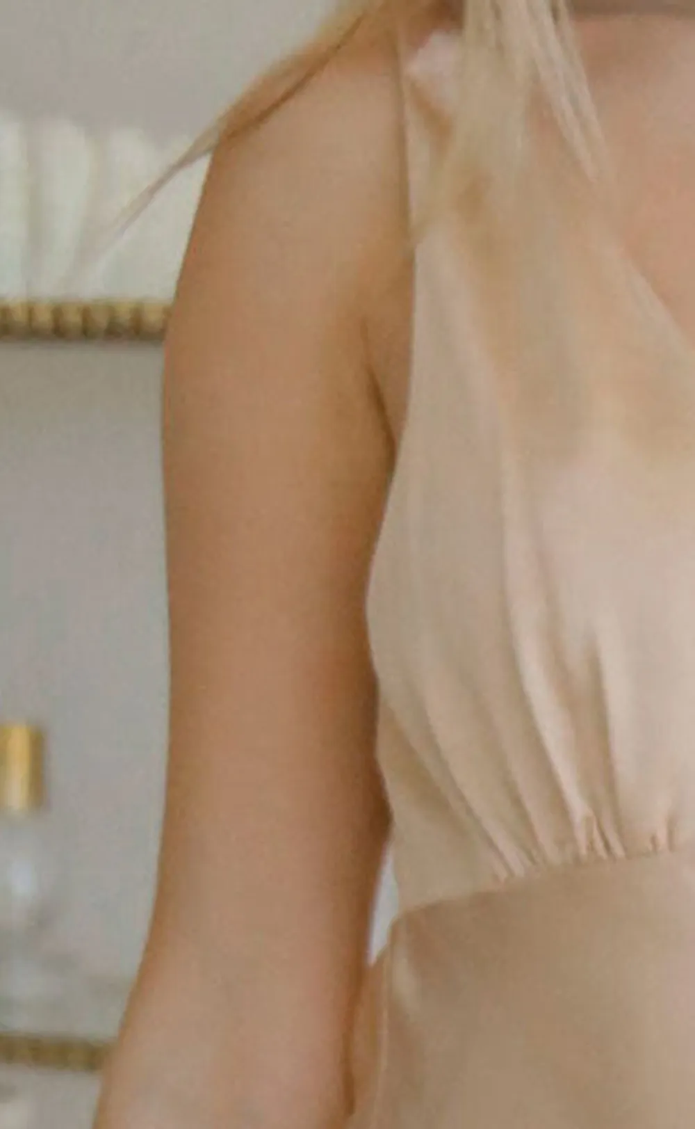 Beige V Neck Sleeveless Maxi Dress