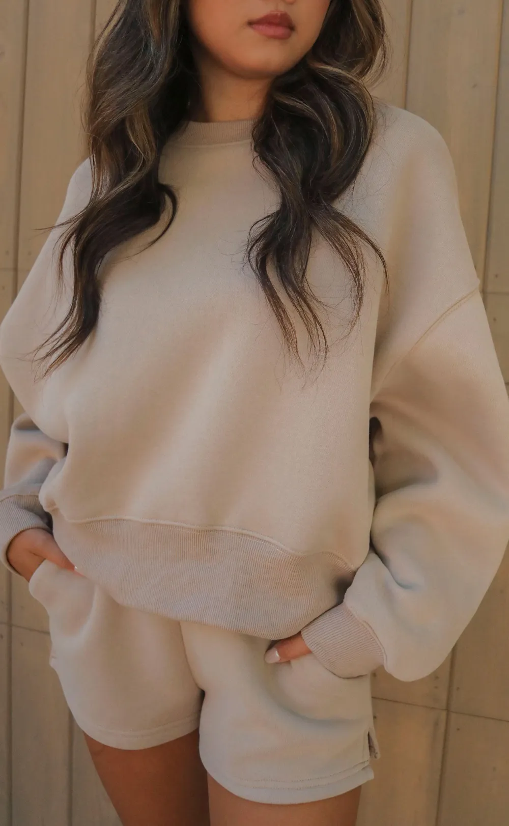 Oversized Sweater and Shorts Set