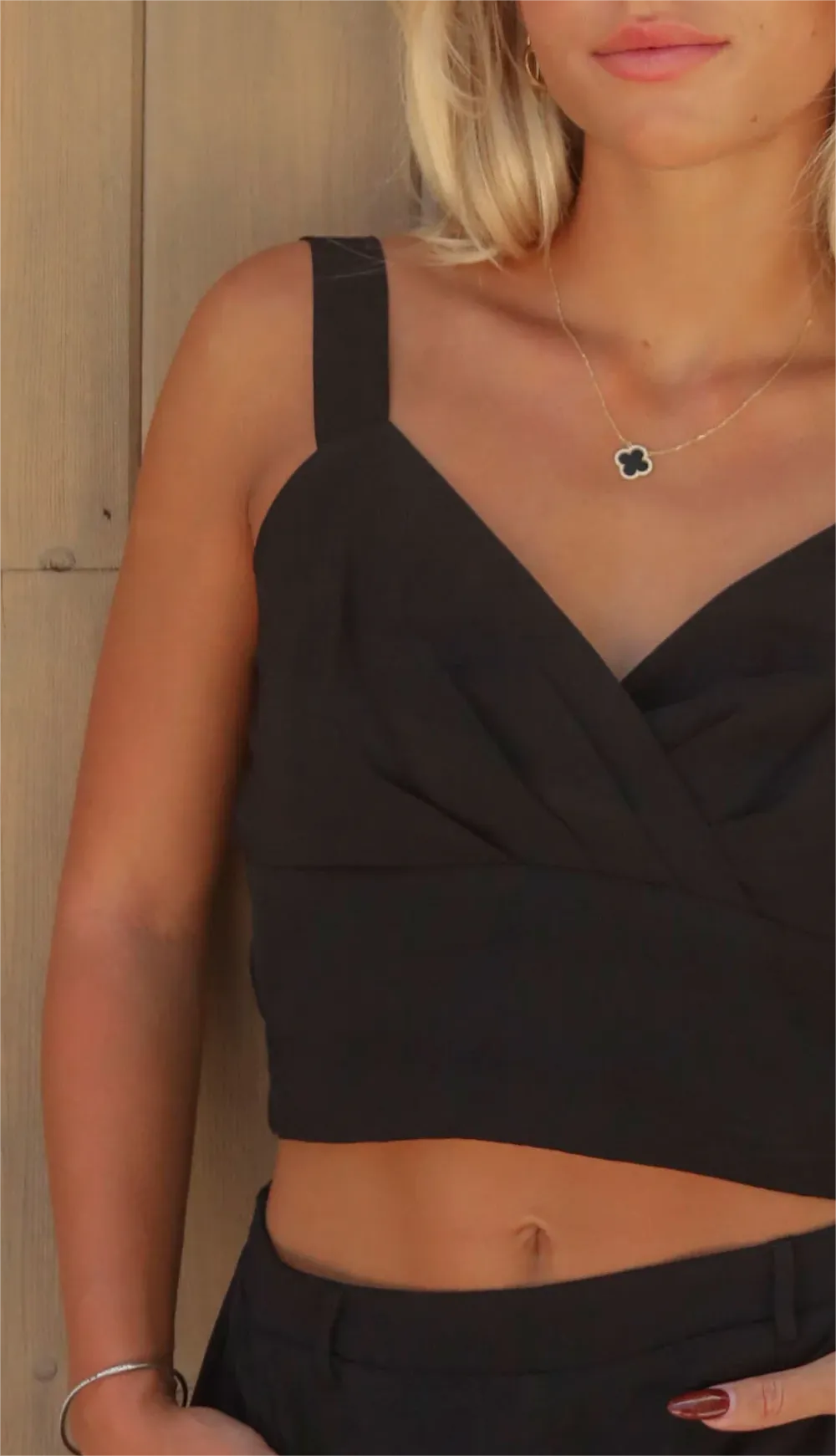 Wrap Style Crop Top and Shorts Set