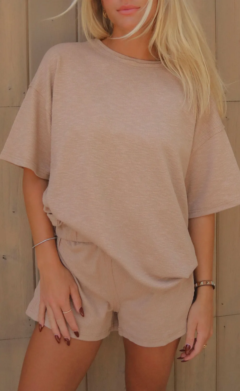 Loose fitting Short Sleeved Top and Shorts Set