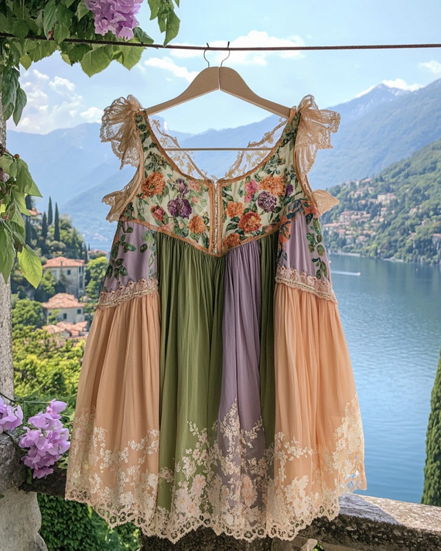 Summer Vacation Ruffle Lace Chiffon Elegant Top