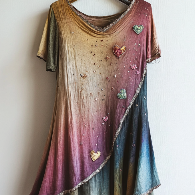Embroidered Vintage Casual Dress
