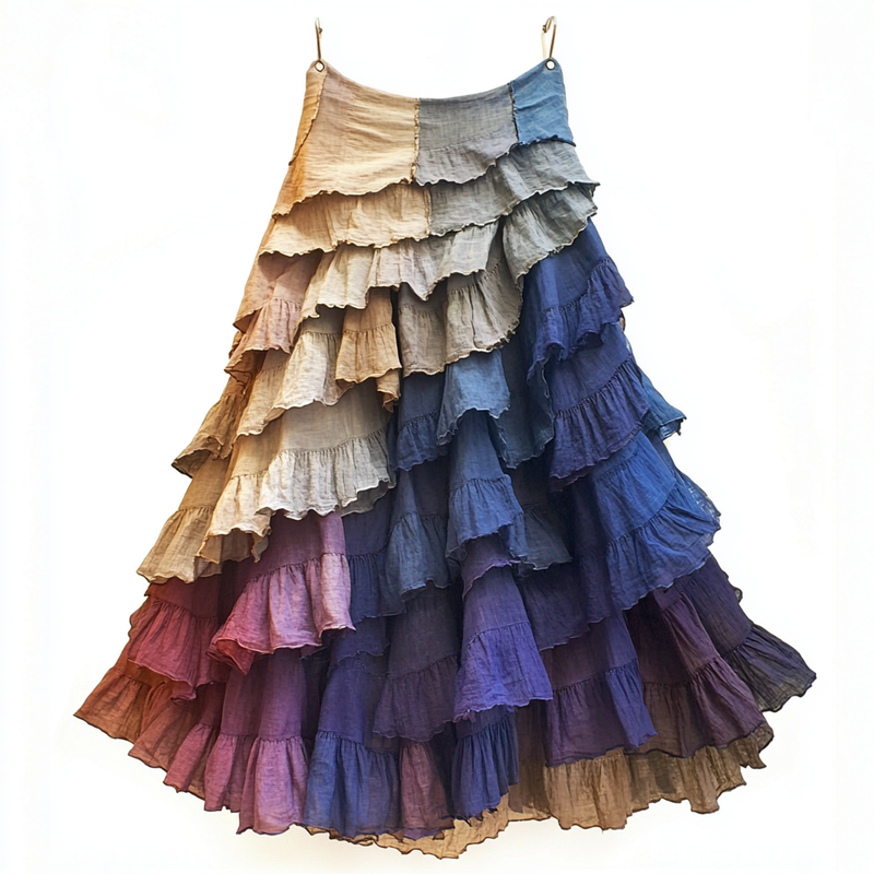 Ombre Ruffle Skirt