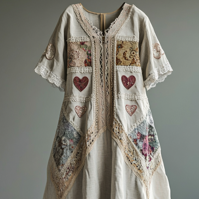 Embroidered Vintage Casual Dress