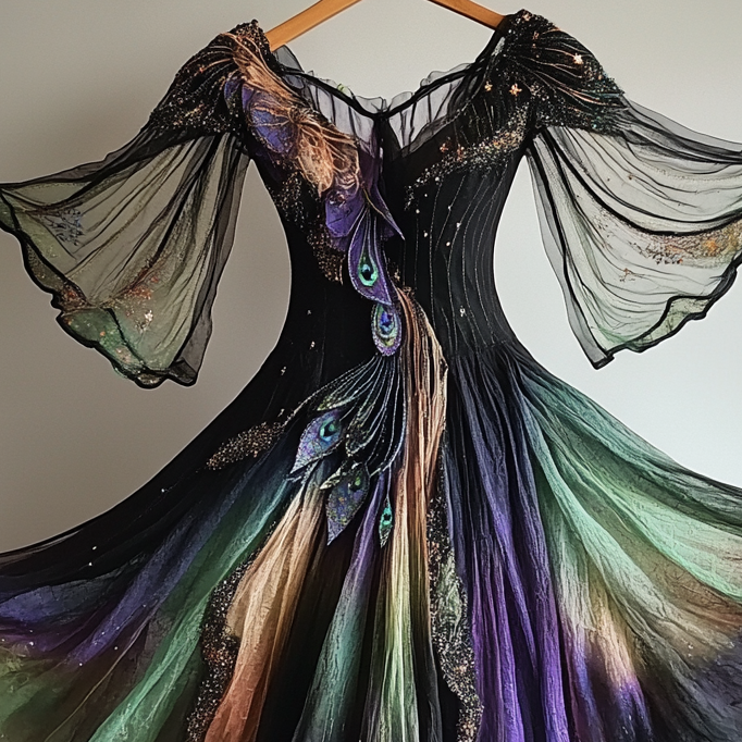 Hand-stitched irregular dress