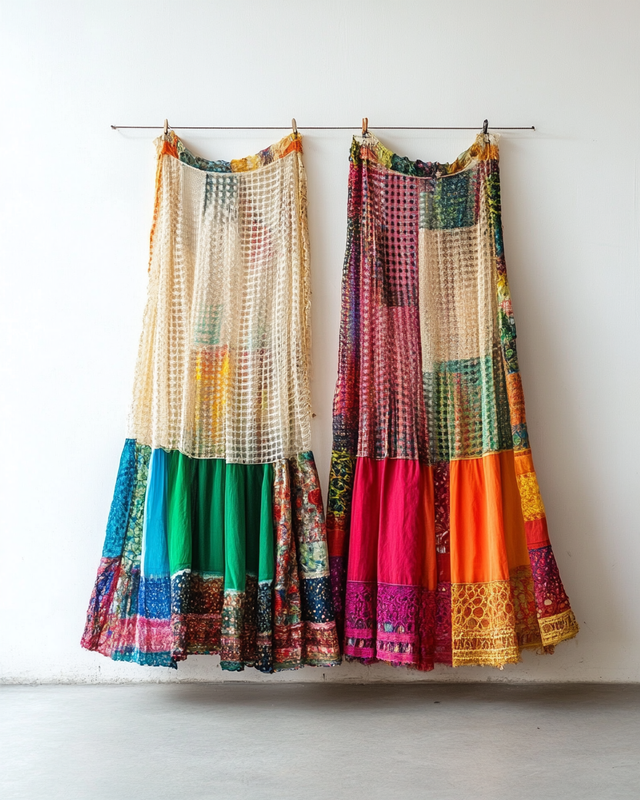 Color-Blocking Rainbow Skirt