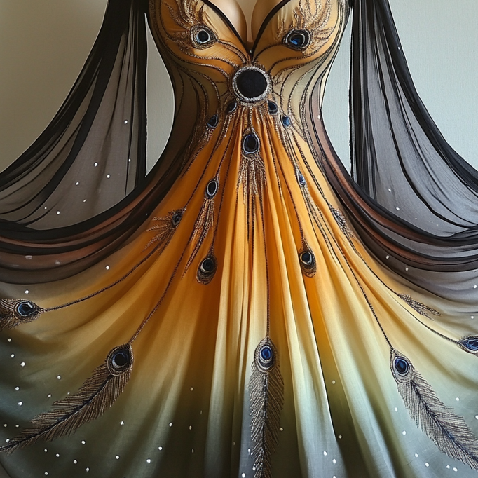 Hand-stitched irregular dress