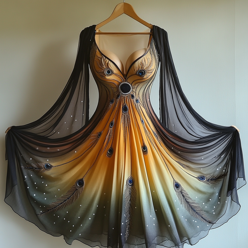 Hand-stitched irregular dress