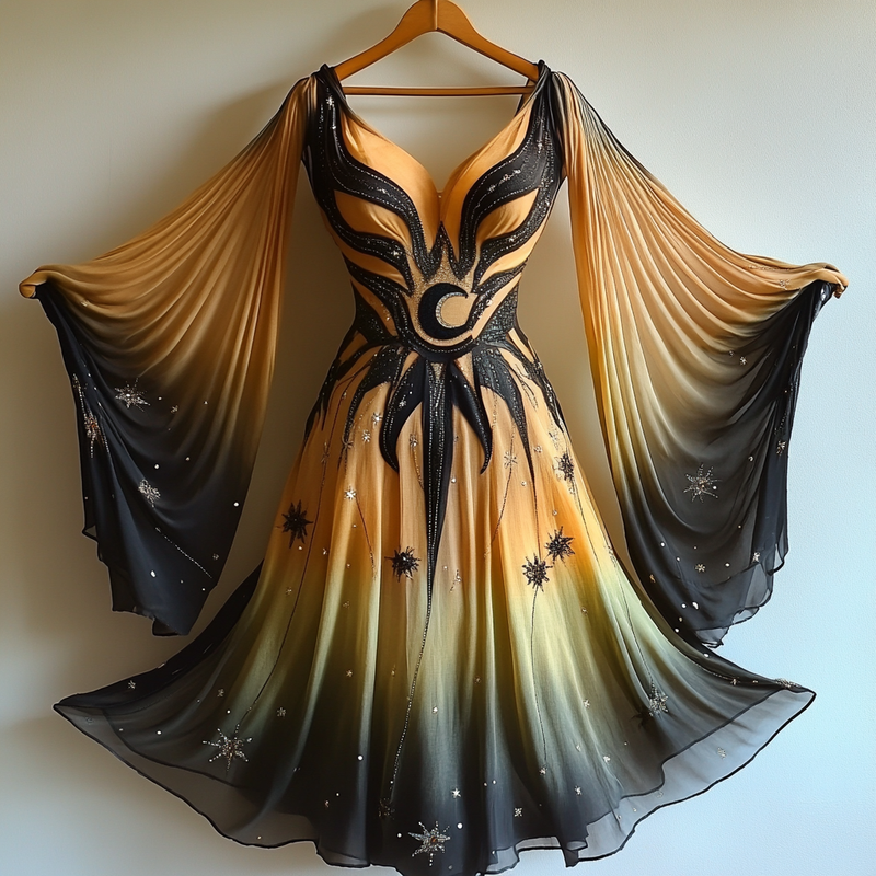 Hand-stitched irregular dress