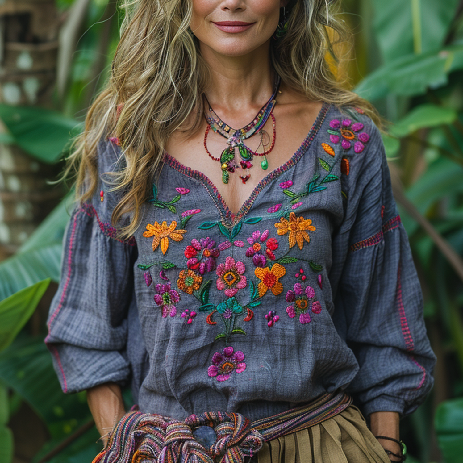 Resort Ethnic Print Shirt