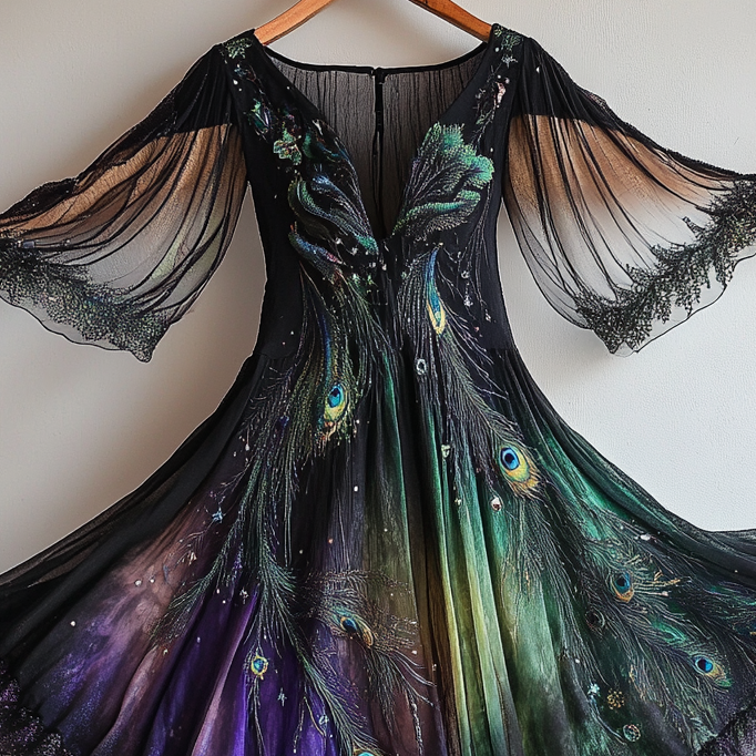 Hand-stitched irregular dress