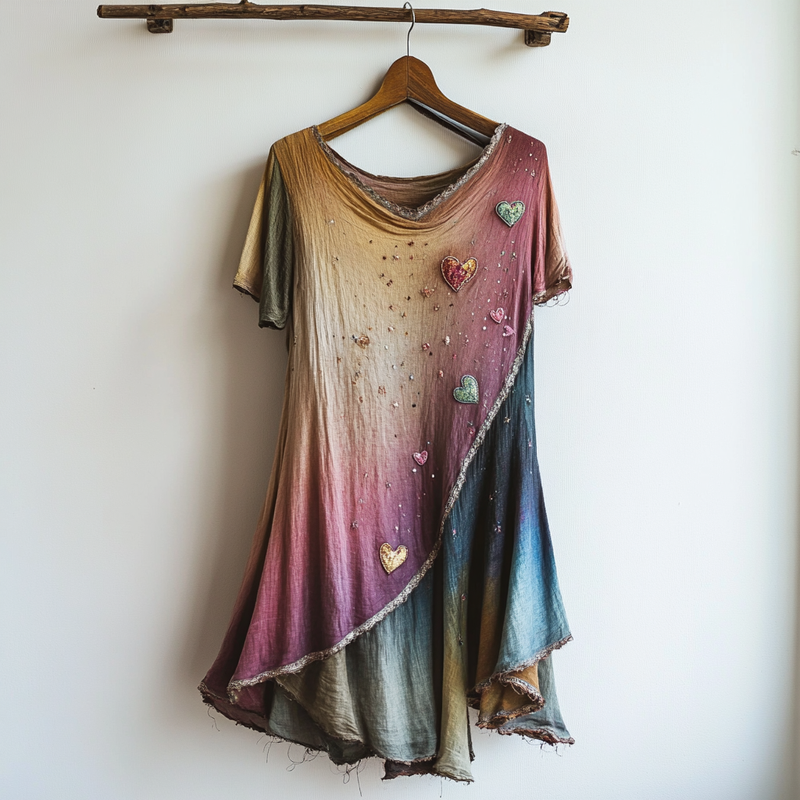 Embroidered Vintage Casual Dress