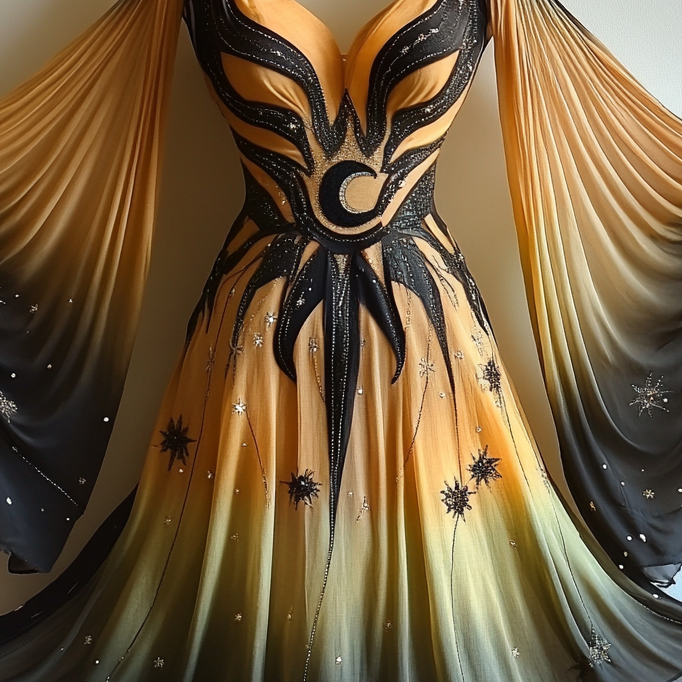 Hand-stitched irregular dress