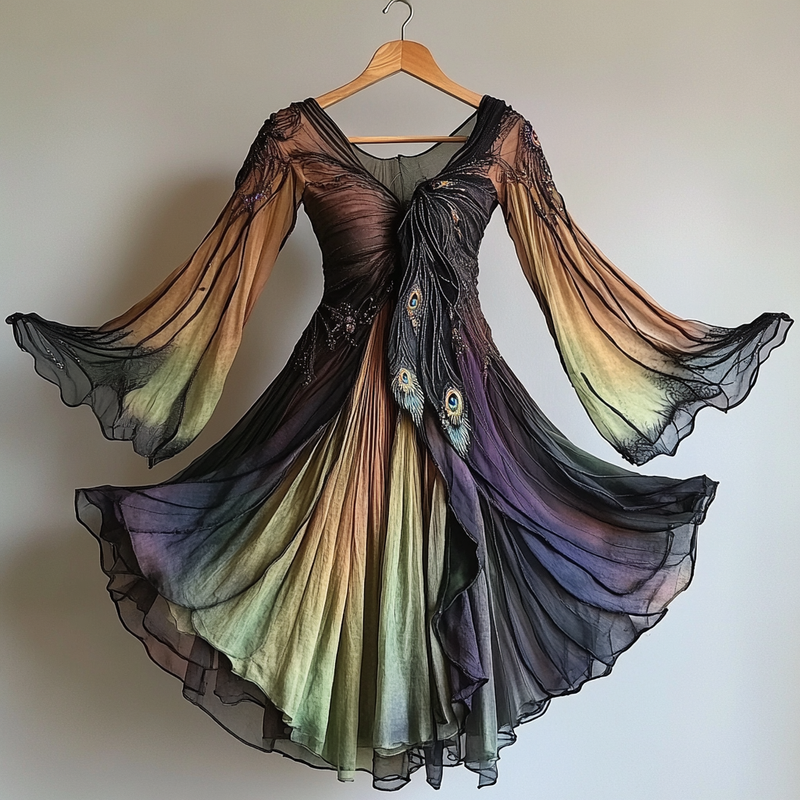 Hand-stitched irregular dress