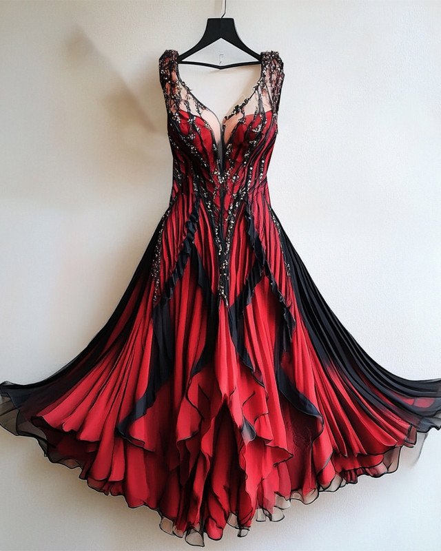 Summer fashion irregular multi-layered design dress