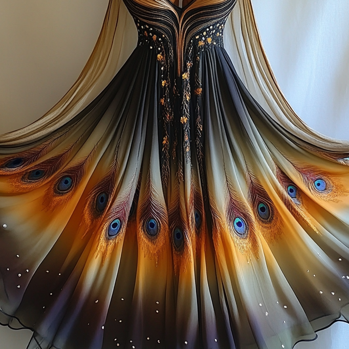 Hand-stitched irregular dress