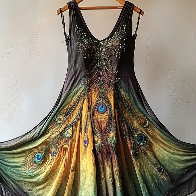 Hand-stitched irregular dress