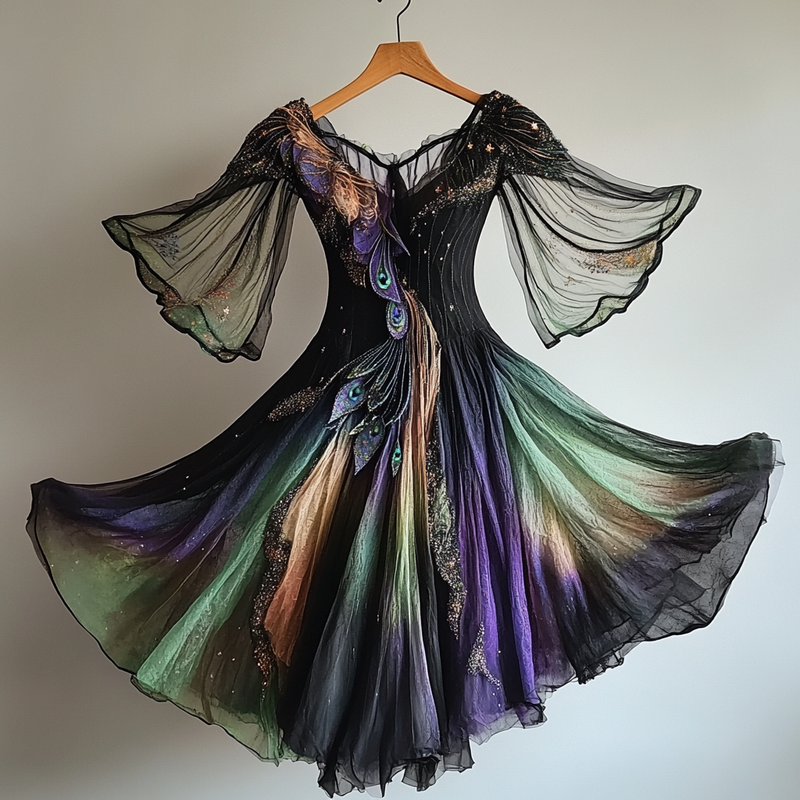 Hand-stitched irregular dress