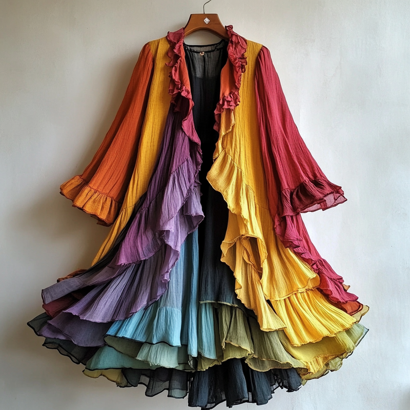 Ombre embroidered cardigan