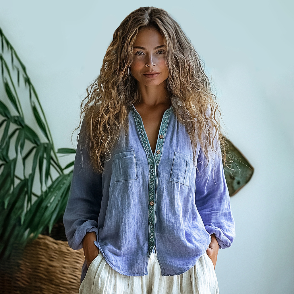 Women's Bohemian Long-sleeved Shirt