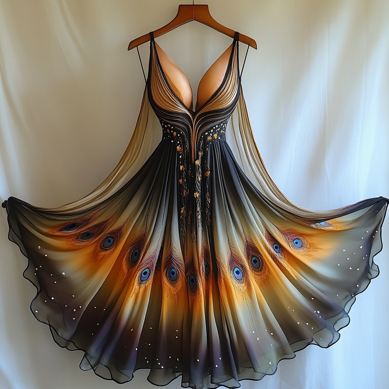 Hand-stitched irregular dress