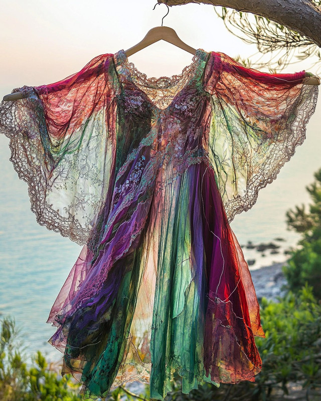 Summer Holiday Ruffle Lace Contrast Maxi Dress