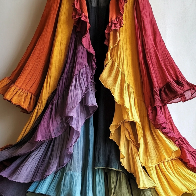 Ombre embroidered cardigan